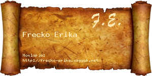 Frecko Erika névjegykártya